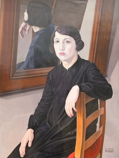Frau am Spiegel von Cagnaccio di San Pietro