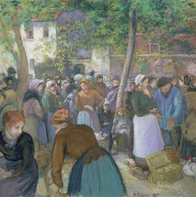 Geflügelmarkt in Gisors von Camille Jacob Pissarro