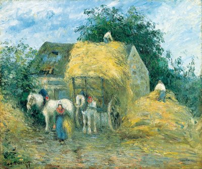 Der Heuwagen, Montfoucault von Camille Jacob Pissarro