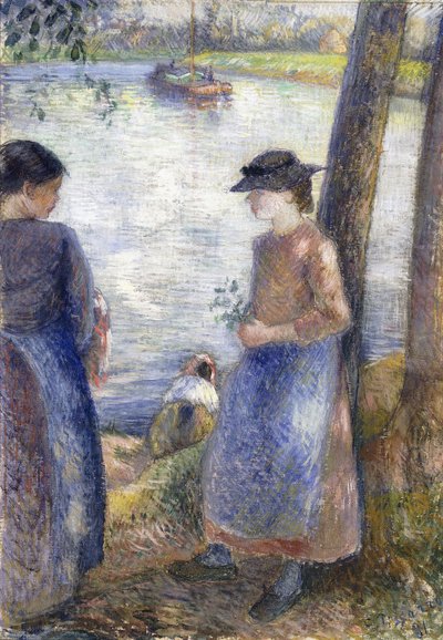 Am Wasser, 1881 von Camille Jacob Pissarro