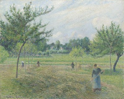 Heuernte in Éragny von Camille Jacob Pissarro