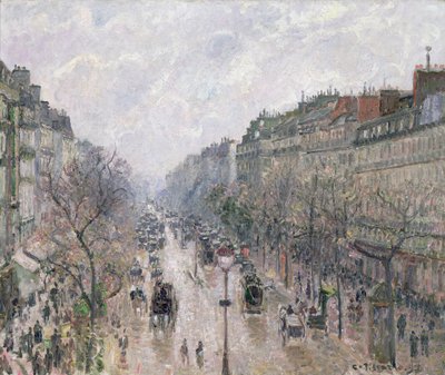 Der Boulevard Montmartre von Camille Jacob Pissarro