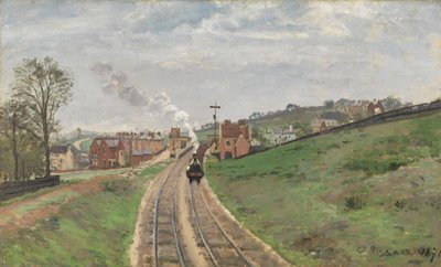 Lordship Lane Station, Dulwich, 1871 von Camille Jacob Pissarro