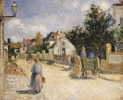 Straße in Pontoise, 1879 von Camille Jacob Pissarro