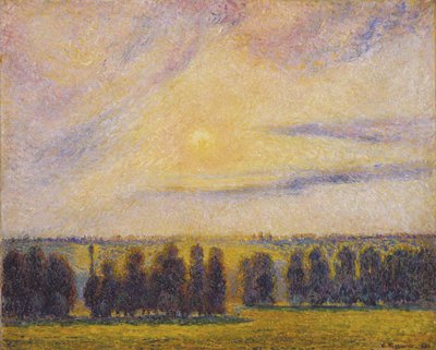 Sonnenuntergang in Éragny von Camille Jacob Pissarro