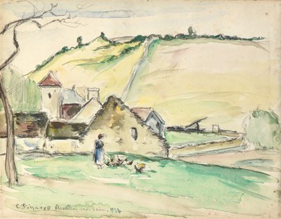 Der Bauernhof in Chatillon-Sur-Seine, 1882 von Camille Jacob Pissarro