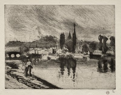 Ansicht von Rouen, 1884 von Camille Jacob Pissarro