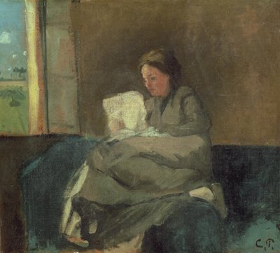 Lesende Frau von Camille Jacob Pissarro