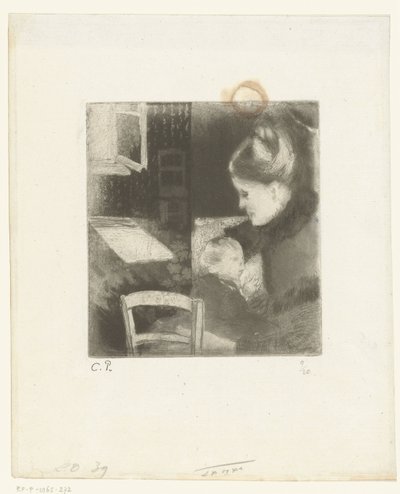 Stillende Frau von Camille Jacob Pissarro