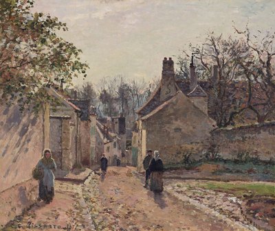 Eine Dorfstraße, Louveciennes von Camille Pissarro