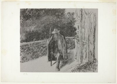 Bettler mit Krücke von Camille Pissarro