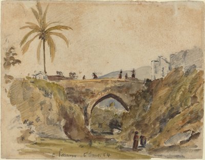 Brücke in Caracas, 1854 von Camille Pissarro
