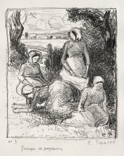 Gruppe von Bauern von Camille Pissarro
