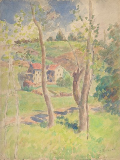 Landschaft, zweite Hälfte des 19. Jahrhunderts von Camille Pissarro