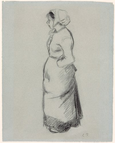 Bauernmädchen, 1890 von Camille Pissarro