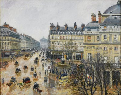 Place du Théâtre Français, Paris: Regen von Camille Jacob Pissarro