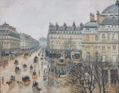 Place du Théâtre Français, Paris: Regen von Camille Jacob Pissarro