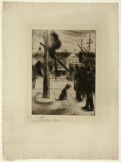 Spaziergang in Rouen: Cours Boieldieu von Camille Pissarro