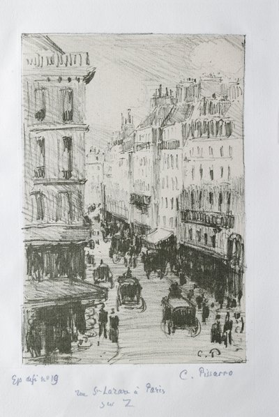 Rue Saint-Lazare, Paris, 1897 von Camille Pissarro