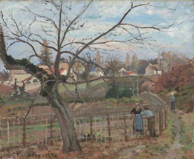 Der Zaun, 1872 von Camille Pissarro