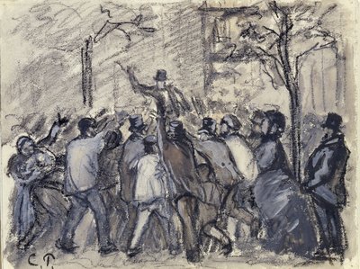 Städtischer Aufstand in Paris von Camille Jacob Pissarro