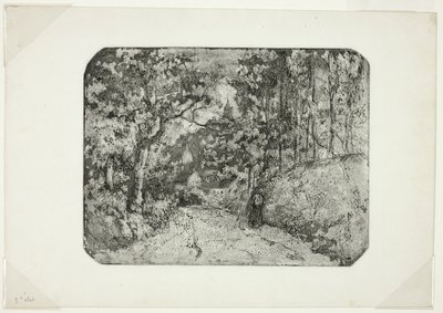 Waldweg in Pontoise von Camille Pissarro