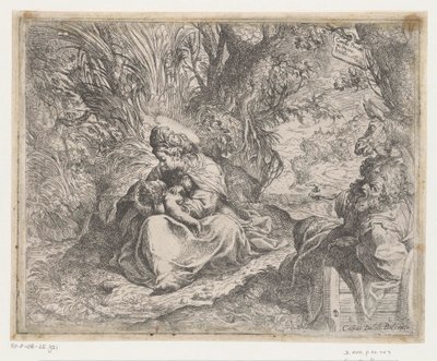 Ruhe auf der Flucht nach Ägypten von Camillo Procaccini