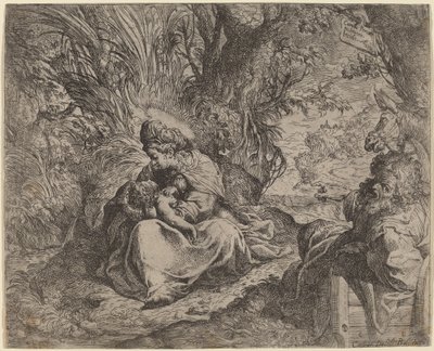 Die Rast auf der Flucht nach Ägypten von Camillo Procaccini