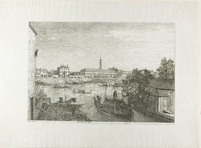 Am Hafen von Dolo von Canaletto