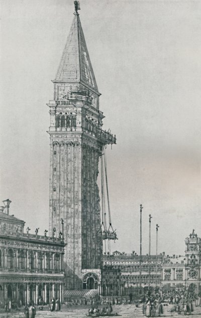 Reparatur des Campanile, 1746-1756 von Giovanni Antonio Canal