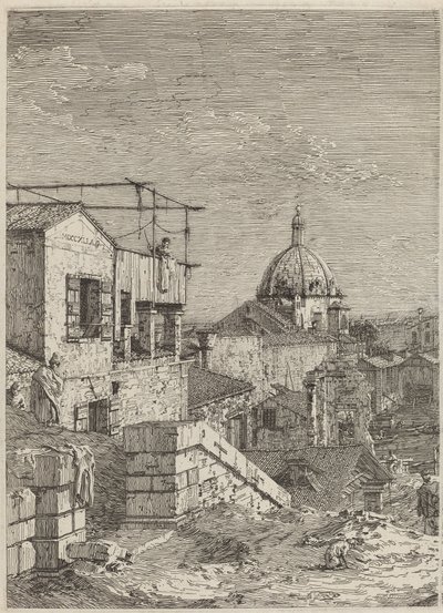 Das Haus mit der Inschrift [links] von Canaletto