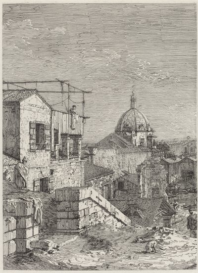 Das Haus mit der Inschrift [links], 1741 von Canaletto