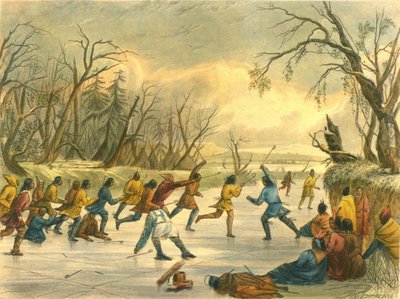 Ballspiel auf dem Eis von Captain Seth (after) Eastman