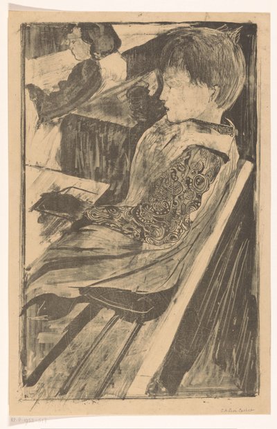 Kinder in Schulbänken von Carel Adolph Lion Cachet