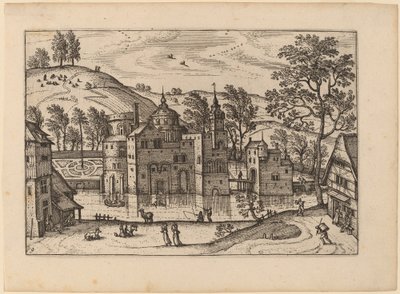Schloss mit Wassergraben von Carel Collaert