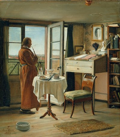 Der Schauspieler Kristian Mantzius in seinem Arbeitszimmer von Carl Heinrich Bloch