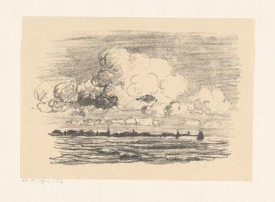 Wolken über Wasser von Carl August Breitenstein