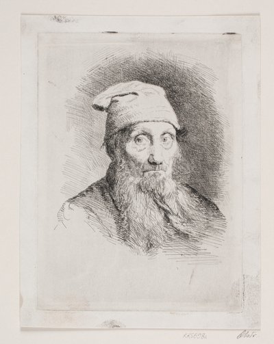 Ein alter Mann mit Mütze. Brustbild von Carl Bloch