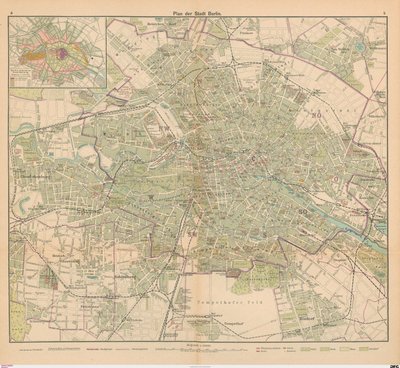Plan der Stadt Berlin von Carl Diercke