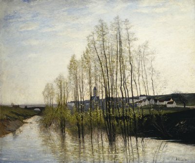 Flusslandschaft, Champagne, 1876 von Carl Fredrik Hill