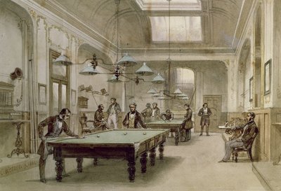 Ein Billardzimmer, 1861 von Carl Friedrich Heinrich Werner