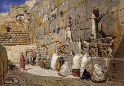Die Klagemauer, Jerusalem, 1863 von Carl Friedrich Heinrich Werner