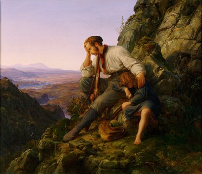 Der Räuber und sein Kind, 1832 von Carl Friedrich Lessing