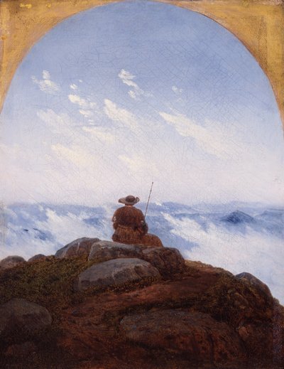 Wanderer über dem Nebelmeer, 1818 von Carl Gustav Carus