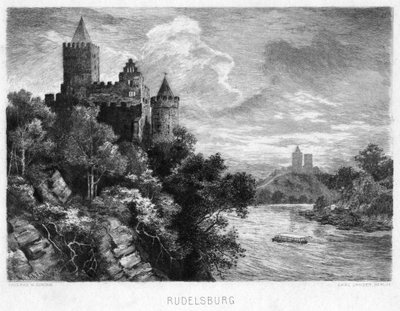 Rudelsburg, Deutschland, um 1900 von Carl Jander