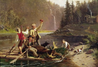 Jäger im Oesterdalen-Tal von Carl Julius Lorck