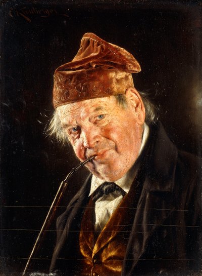Ein Mann mit einer Pfeife von Carl Kronberger