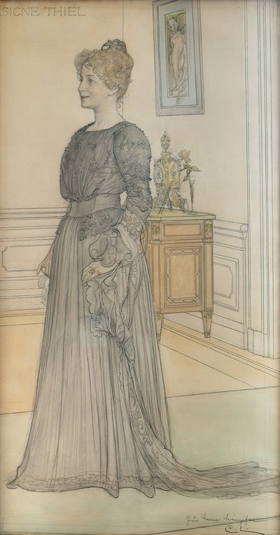 Porträt von Mrs. Signe Thiel von Carl Larsson