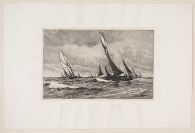 Fischkutter setzen die Segel von Carl Locher