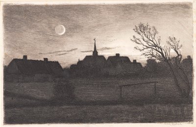 Hornbæk Kirche, Sommerabend von Carl Locher
